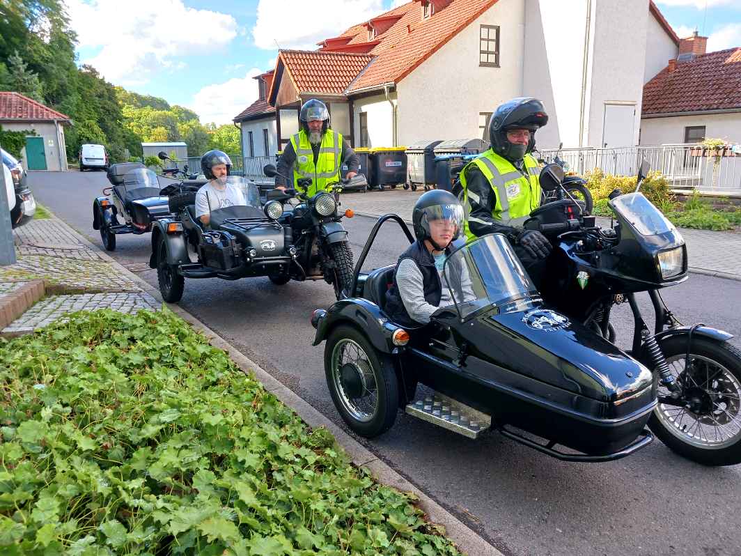 Gespannfahrer Thüringen 2025 Rundfahren mit Motorrad Seitenwagen